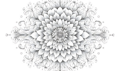 Creative 2D Doodle Floral Illustrations on White Background