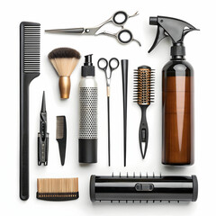 tools for the profession of a hairdresser