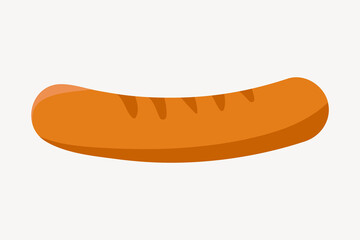 Cute sausage, butcher shop vector