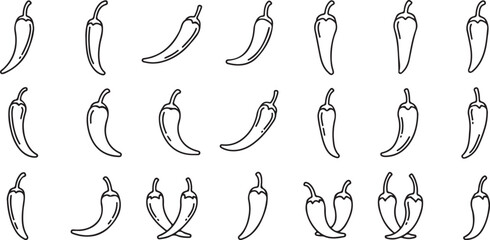 Chili Peper icon or logo isolated sign symbol vector illustration - Collection of high quality black style vector icons
