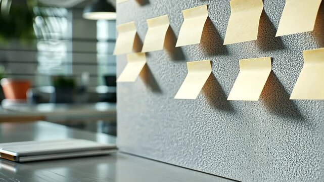 1_Close-up of a hypothesis on a sticky note pinned to a board