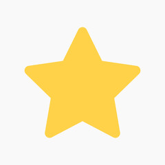 Yellow star illustration collage element vector