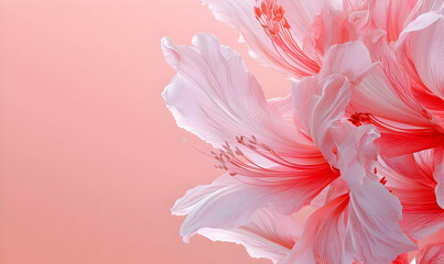 Elegant Pink Hibiscus Flowers Against Soft Pastel Background