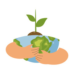 Colorful Reforestation Illustration