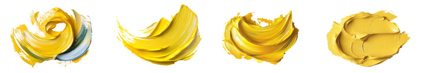 This photo depicts oil paint isolated on white with brown grunge brush strokes