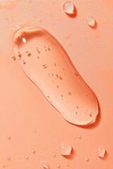 Fototapeta premium a close-up shot of a gel sample with a soft peach background