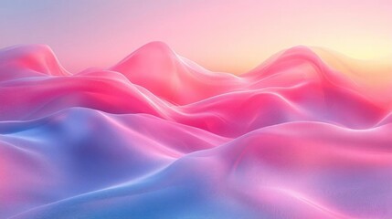 Fototapeta premium Pastel Pink and Blue Abstract Silk Waves Background