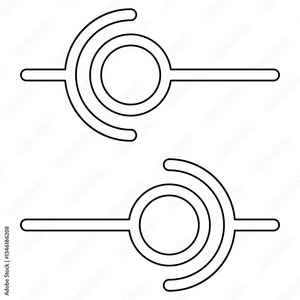 Poster data connect icon in line style