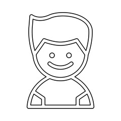 Boy icon in line style