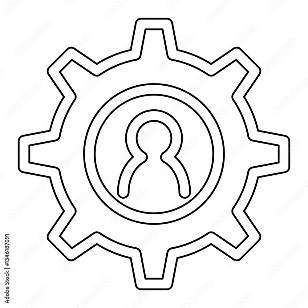 Poster edit profile icon in line style