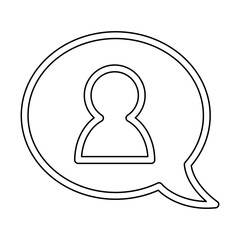 Chat icon in line style