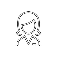 Receptionist icon in line style