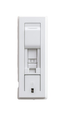 Electrician Installing an Automatic Circuit Breaker in a Fuse Box
