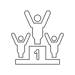 Winner icon in line style