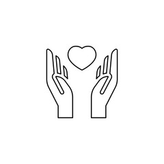 Fototapeta premium Love icon in line style