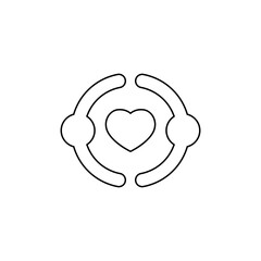 Friendship icon in line style