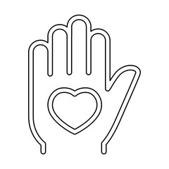 Obraz premium Love icon in line style