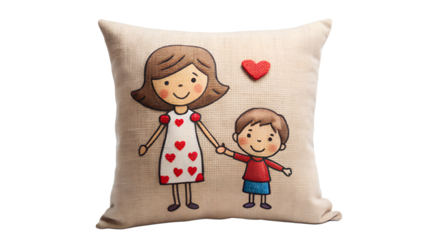 A cartoon family with a child, mother, father, and their kids smiling together in a loving and joyful moment, with a boy and his sister, all in a colorful vector style illustration