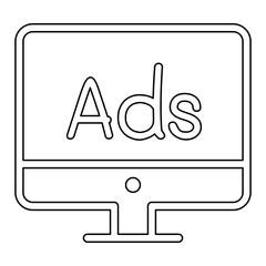 Digital marketing icon in line style