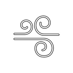 Windy icon in line style