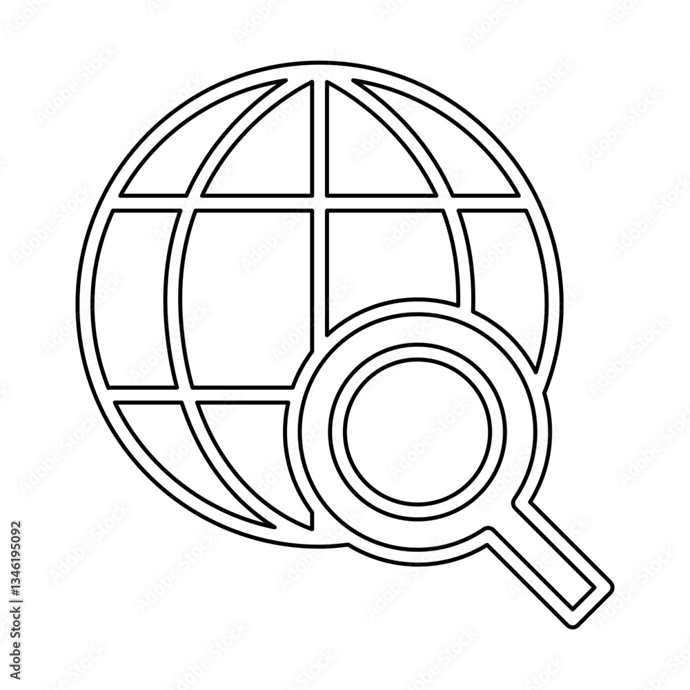 Poster internet icon in line style