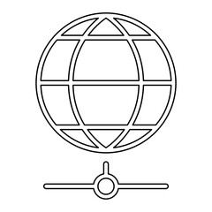 Internet connection icon in line style