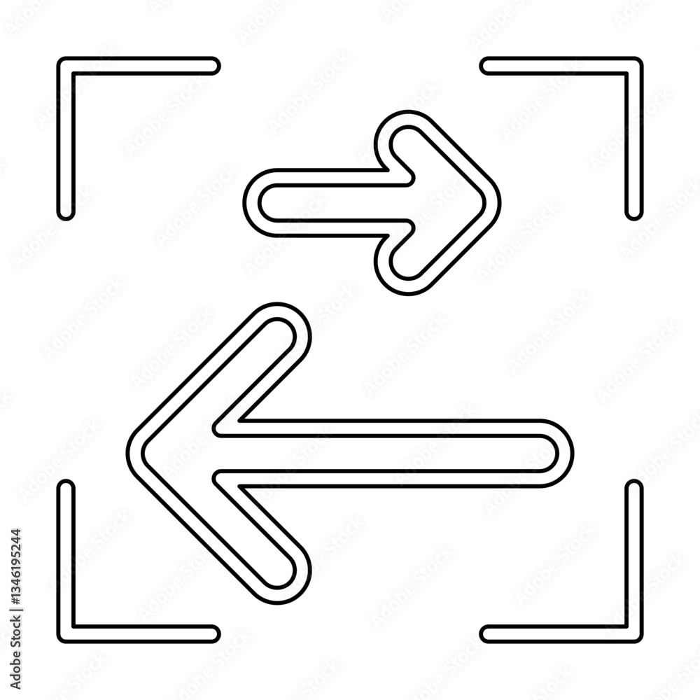 Poster data transfer icon in line style