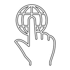 Internet icon in line style