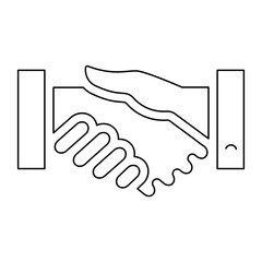 Fototapeta premium Partner icon in line style