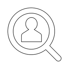 HR icon in line style