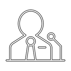 Speech icon in line style