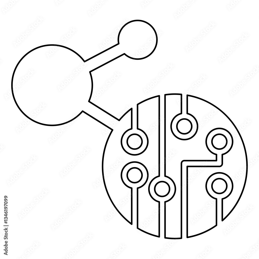 Poster network icon in line style