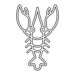 Lobster icon in line style