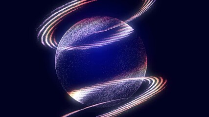 Abstract twisted, cosmic wormhole. Technology background. Data network. 3D rendering. Seamless loop.