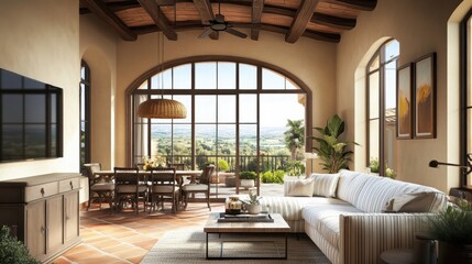 Roomy space with great view