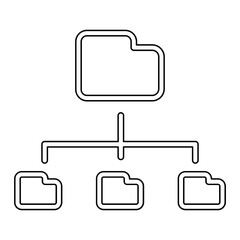 Data sharing icon in line style