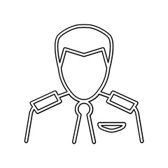 Pilot icon in line style