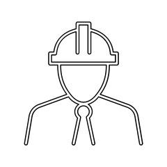 Engineer icon in line style