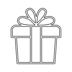 Gift box icon in line style