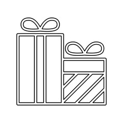 Gift box icon in line style