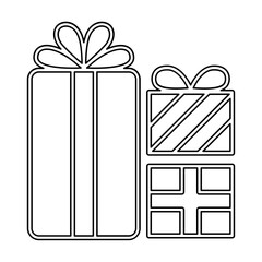Gift box icon in line style