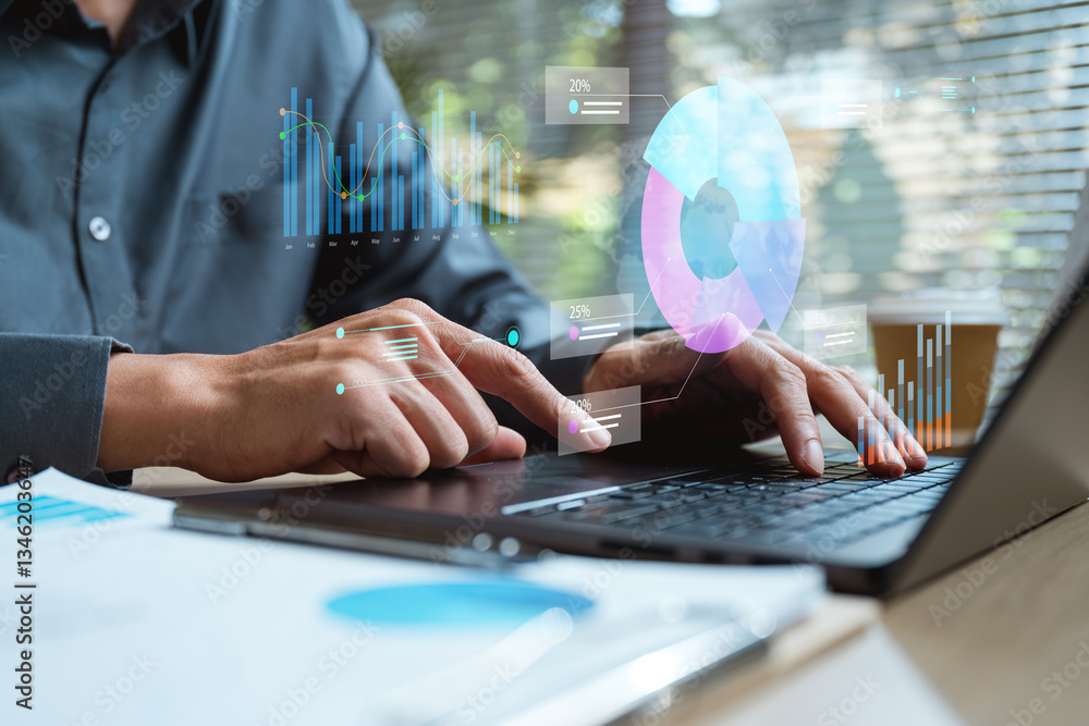 Poster data analysis interface database. analyst information system. business technology research.