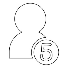 Social network icon in line style