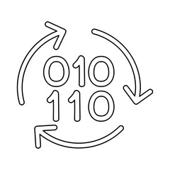 Data update icon in line style