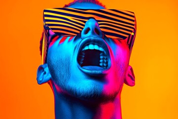 Illness symptoms. Pain of disorder - jaw pain: abstract image of physical state. Metaphorical jaw pain awareness of a sickness and suffering. Feeling destroyed. Suffering illustration.