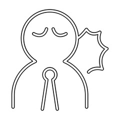 Shoulder pain icon in line style 