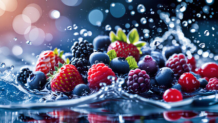 Refreshing Berry Splash &ndash; A Burst of Freshness, General AI