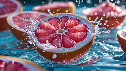 Refreshing Grapefruit Splash &ndash; A Burst of Citrus Energy, General AI