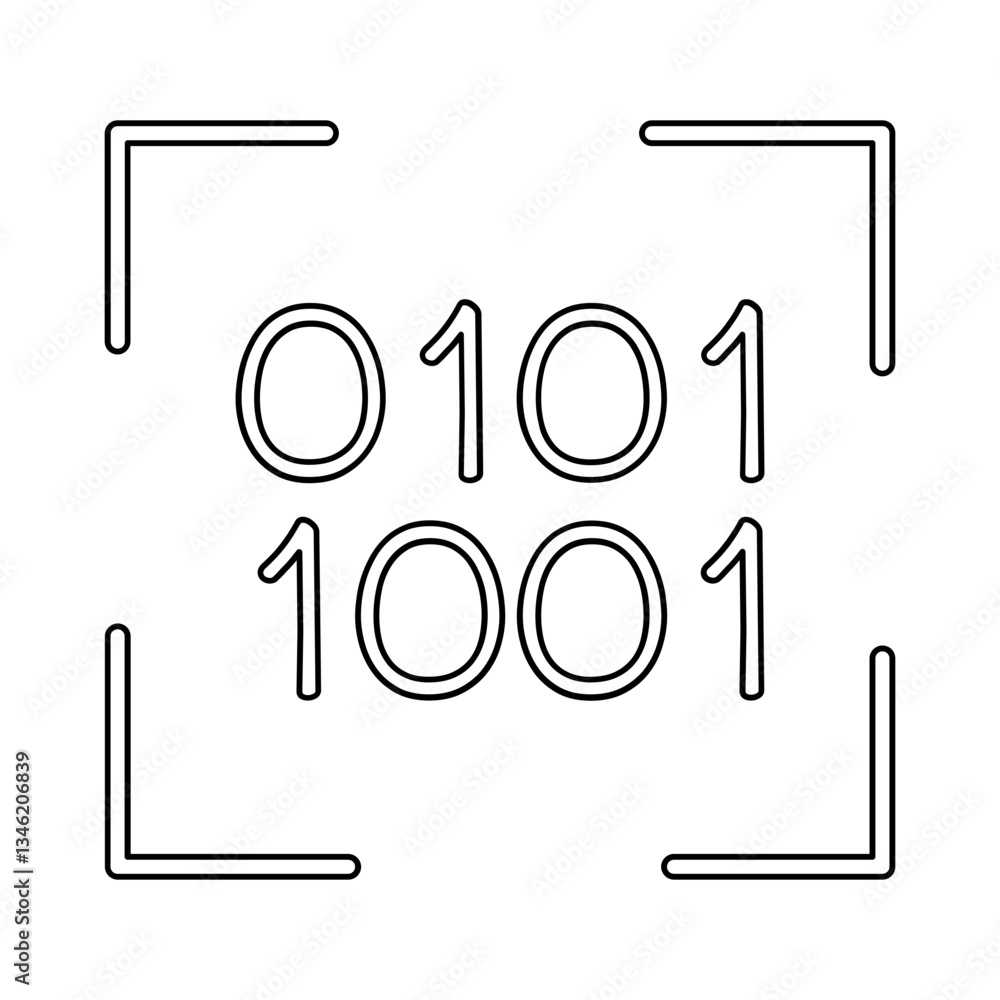 Poster data selection icon in line style
