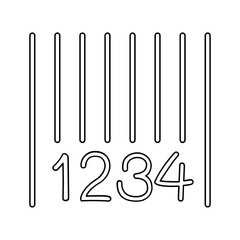 Barcode icon in line style
